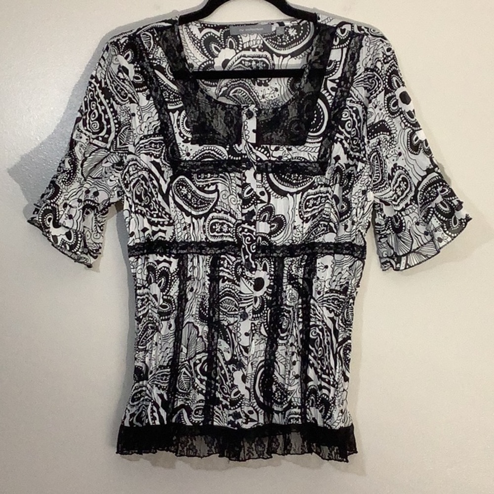 My Collection Black And White Top